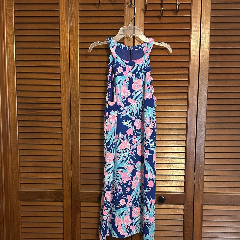 Lilly Pulitzer Vibrant Floral A-Line Dress | Size M | Fully Lined
